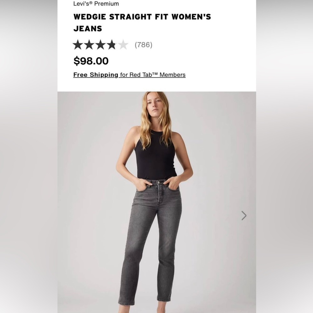 Levi's Women's Black Straight Leg Jeans